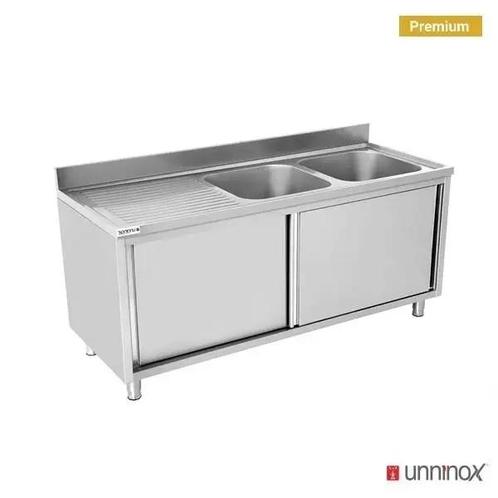 Unninox Spoeltafel | RVS | 2 Spoelbakken Rechts | Achter Ran, Zakelijke goederen, Horeca | Keukenapparatuur, Nieuw in verpakking