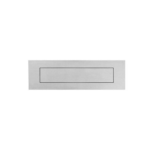 Briefplaat rechthoek geveerd 300x80mm - RVS, Tuin en Terras, Brievenbussen, Nieuw, Verzenden