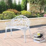 Tuinbank Monfalcone 2-persoonsbank 99x54x78 cm wit casa.pro, Tuin en Terras, Tuinbanken, Verzenden, Nieuw