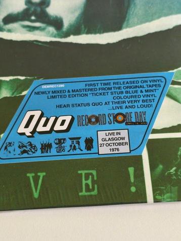 Status Quo - Live in Glasgow Apollo - 27/10/1976 - Coloured beschikbaar voor biedingen