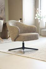 Fauteuil Eleonora CONNOR Beige *NIEUW*, Nieuw, 75 tot 100 cm, Ophalen of Verzenden, Stof