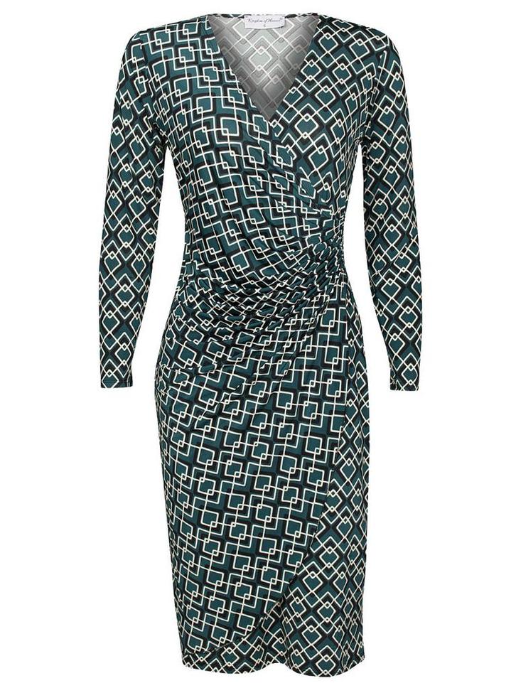 Jurk Anoeska Petrol XXL (44), Kleding | Dames, Jurken, Verzenden