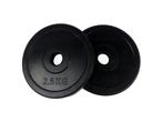 Veiling - Tunturi Halterschijven - 2x 2,50 kg - 30mm - Rubbe, Sport en Fitness, Nieuw
