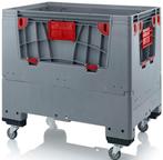 Palletbox opvouwbaar met 4 wielen 120x80x114cm, Ophalen of Verzenden