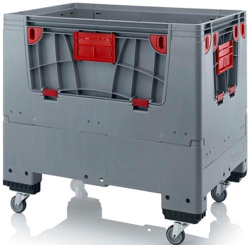 Palletbox opvouwbaar met 4 wielen 120x80x114cm, Zakelijke goederen, Kantoor en Winkelinrichting | Magazijn, Stelling en Opslag