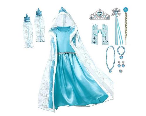 *SALE*Frozen Elsa Jurk-Prinsessenjurk+Accessoires 98/152, Kinderen en Baby's, Carnavalskleding en Verkleedspullen, Meisje, Nieuw