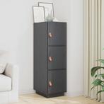 vidaXL buffetkast 34x40x108,5 cm massief grenenhout grijs, Huis en Inrichting, Kasten | Buffetkasten, Minder dan 50 cm, Verzenden