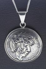 Zilveren Maya krijger ketting hanger, Sieraden, Tassen en Uiterlijk, Kettinghangers, Nieuw, Verzenden