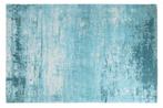 Vintage tapijt MODERN ART 240x160cm turkoois beige gewassen, Huis en Inrichting, Stoffering | Tapijten en Kleden, Ophalen of Verzenden