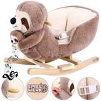Schommeldier Luiaard Bruin met Veiligheidsriem en muziek, Kinderen en Baby's, Speelgoed | Hobbelfiguren, Verzenden, Nieuw