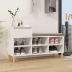 vidaXL Schoenenkast 102x36x60 cm bewerkt hout hoogglans wit, Verzenden, Nieuw
