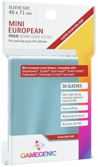 Sleeves Prime Mini European-Sized 46x71mm (50 stuks) |, Hobby en Vrije tijd, Verzamelkaartspellen | Overige, Nieuw, Verzenden