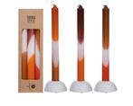 Dip Dye Candles Set 3 st. Orange/Brown - Buitengewoon de Boe, Nieuw, Verzenden