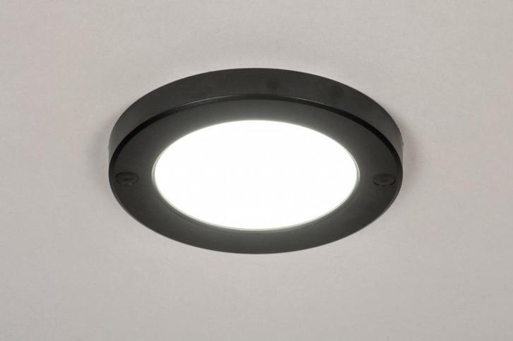 Rietveld Plafondlampen - Wit, Zwart - Kunststof, Huis en Inrichting, Lampen | Plafondlampen, Verzenden