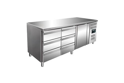 SARO Gekoelde werkbank met 1 deur en 2x sets van 3 lades - K, Zakelijke goederen, Horeca | Keukenapparatuur, Koelen en Vriezen