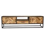 Tv-meubel Mangohout Kjeld 180 cm, Verzenden, 150 tot 200 cm, Nieuw, Minder dan 100 cm