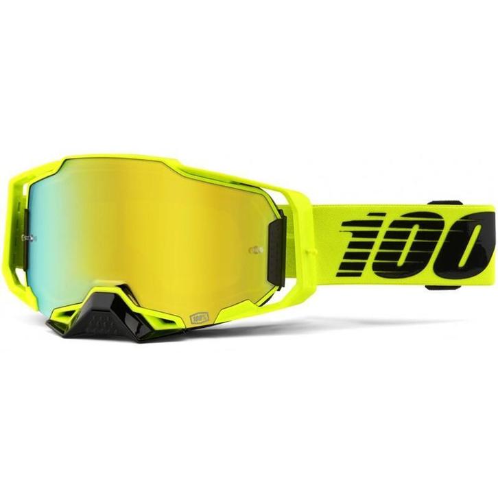 Crossbril 100% Armega Nuclear Circus - Mirror Goud, Motoren, Kleding | Motorkleding, Nieuw met kaartje, Motorcrosskleding, Verzenden