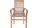 vidaXL - Eetkamerstoelen - stapelbaar - 2 - st - massief -, Verzenden, Nieuw