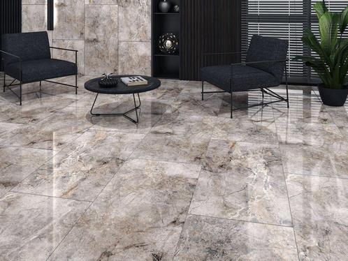 Vloertegels bruin marmerlook hoogglans xl wandtegels 60x120, Doe-het-zelf en Verbouw, Tegels, 60 cm of meer, 60 cm of meer, 10 m² of meer