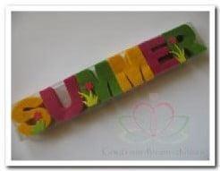 Doosje viltletters SUMMER 4 delig, Hobby en Vrije tijd, Knutselen, Nieuw, Ophalen of Verzenden