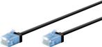 Ultra flexibele 7,5 M CAT 6A-patchkabel, dun, U/UTP, zwart, Ophalen of Verzenden, Nieuw