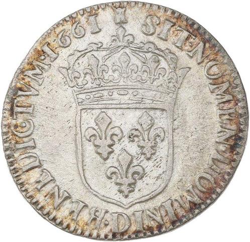 Frankrijk. Louis XIV (1643-1715). 1/12 Écu 1661-D, Lyon, Postzegels en Munten, Munten | Europa | Euromunten