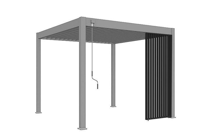 Louvre scherm - 123 centimeter - Verticaal - antraciet  -, Tuin en Terras, Tuinsets en Loungesets, Nieuw, Overige materialen, Verzenden