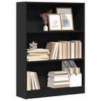 vidaXL Boekenkast 80x24x109 cm bewerkt hout zwart, Huis en Inrichting, Kasten | Boekenkasten, Verzenden, Nieuw, Overige houtsoorten