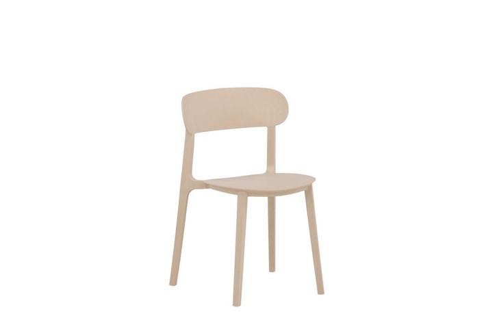 Eetkamerstoel - Jessica  - Beige - Kunststof - Jörn, Huis en Inrichting, Stoelen, Verzenden