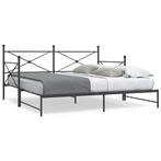 vidaXL Slaapbank onderschuifbed zonder matras 100x200 cm, 100 cm, Eenpersoons, Verzenden, Zwart