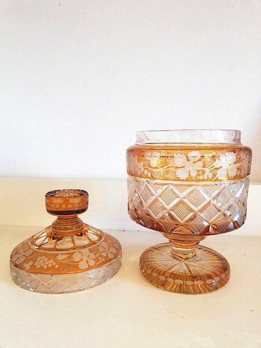 dekselvaas - Kristal - Cristallo di Boemia, Antiek en Kunst, Antiek | Glas en Kristal