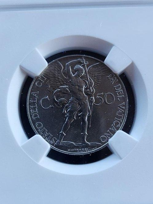 Vaticaan. Pius XI (AD 1922-1939). 50 Cents 1936 - (Pope, Postzegels en Munten, Munten | Europa | Niet-Euromunten