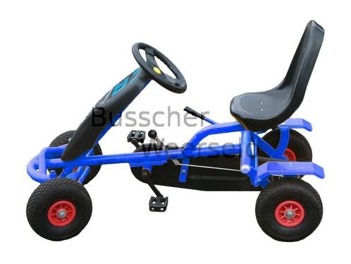 Junior-Go-Cart Skelter- Vrijwiel/Doortrapper - Geel - Blauw, Kinderen en Baby's, Speelgoed | Buiten | Skelters, Nieuw, Overige merken