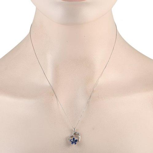 Ketting met hanger - 14 karaat Witgoud, 14K witgouden, Sieraden, Tassen en Uiterlijk, Antieke sieraden