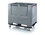 Palletbox inklapbaar met 4 wielen en 3 sledes 120x80x114cm, Ophalen of Verzenden