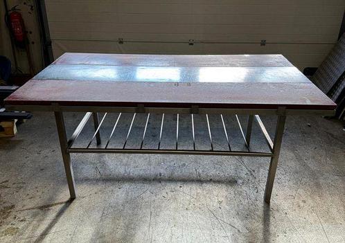 RVS Snijtafel, Werktafel met 2 snijbladen, B200 x D120 x, Zakelijke goederen, Kantoor en Winkelinrichting | Winkel en Inventaris