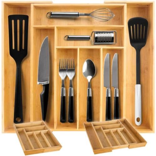Ruhhy Bamboe Lade Organizer - Stijlvol en Praktisch voor..., Huis en Inrichting, Keuken | Keukenbenodigdheden, Nieuw, Ophalen of Verzenden
