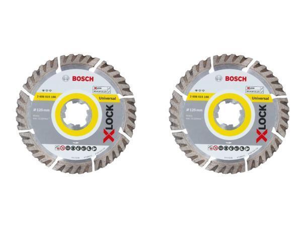 Veiling - 4x Bosch diamantschijf ø125x22,3mm X-Lock 2-pack, Doe-het-zelf en Verbouw, Gereedschap | Machine-onderdelen en Toebehoren