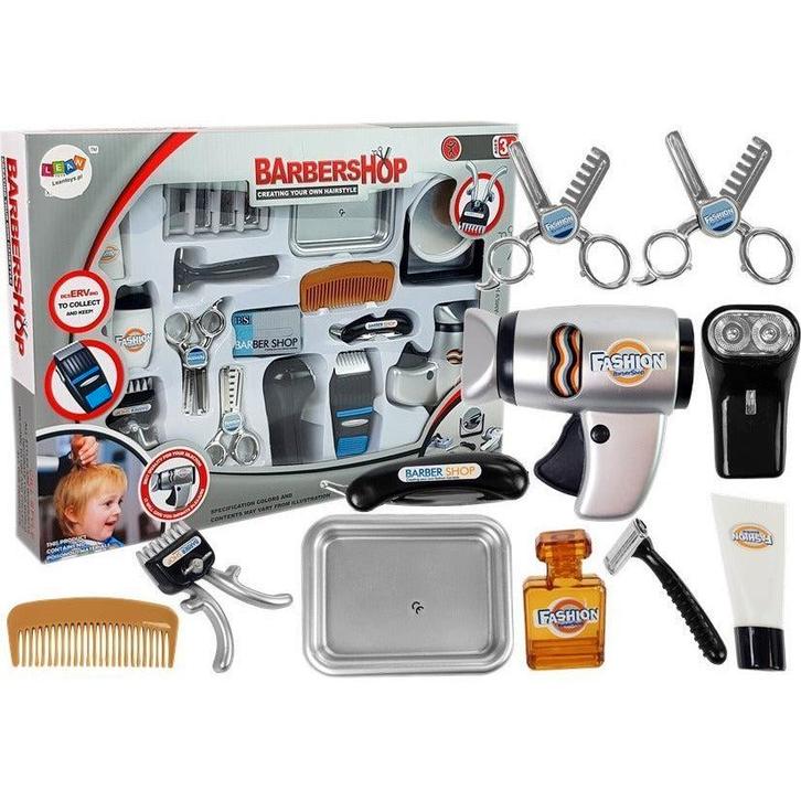 Barbershop speelgoed kapper set met föhn, tondeuse en, Kinderen en Baby's, Speelgoed | Poppen, Ophalen of Verzenden