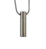 Ashanger edelstaal Buis klein mat + ketting verzenden gratis, Ophalen of Verzenden, Nieuw, Zilver, Overige materialen