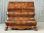 Secretaire - bureau, buro, desk, klepburo - Wortelnotenhout,, Antiek en Kunst, Antiek | Meubels | Stoelen en Banken