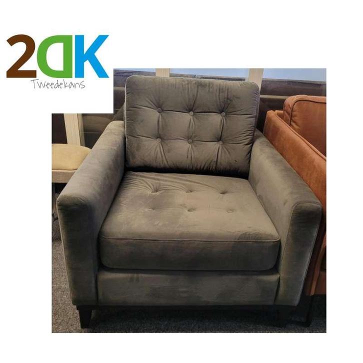 2DK - Fauteuil - Knapp - stof Riviera 96, Huis en Inrichting, Fauteuils, Nieuw, Stof, Ophalen of Verzenden