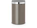 Brabantia Touch Bin Prullenbak - 40 liter - Platinum/Matt, Verzenden, Zo goed als nieuw