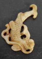 vis karper - Steen - China - 20e eeuw, Antiek en Kunst