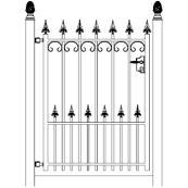 Hekwerk Pro Enkele sierpoort Sardinia h180 x b122,5cm recht, Tuin en Terras, Schuttingen, Nieuw, Ophalen of Verzenden