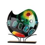 Glasart ronde siervaas op standaard Sunrise, Huis en Inrichting, Woonaccessoires | Wanddecoraties, Verzenden, Nieuw