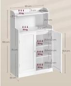 Badkamer Opbergkast met Open Planken en Deuren, Huis en Inrichting, Verzenden, Nieuw