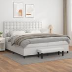 vidaXL Boxspring met matras kunstleer wit 200x200 cm, Overige materialen, Verzenden, Wit, Overige maten