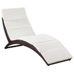 Ligbed Rattan Inklapbaar | Retourdeal | 56%, Ophalen of Verzenden, Nieuw, Rotan, Inklapbaar