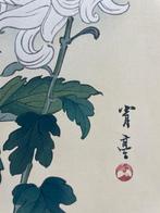 Trois chrysanthèmes blancs - Watanabe Seitei - Japan - Meiji, Antiek en Kunst